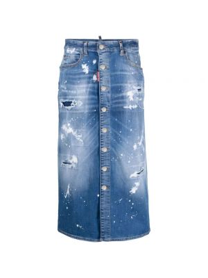 Spódnica jeansowa Dsquared2 niebieska