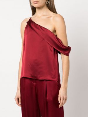 Bluzka asymetryczna drapowana Michelle Mason czerwona