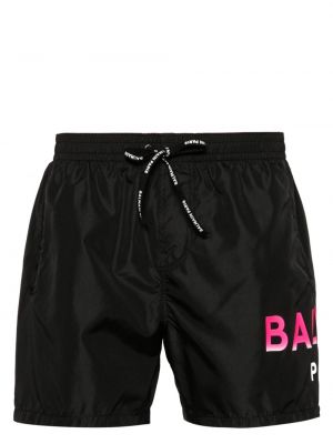 Kratke hlače s printom Balmain crna