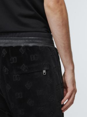 Žakárové sportovní kalhoty Dolce&gabbana černé