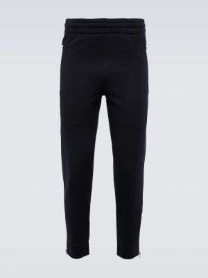 Pantaloni sport din jerseu Ami Paris negru