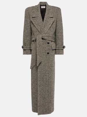 Oversized vlnený kabát Saint Laurent