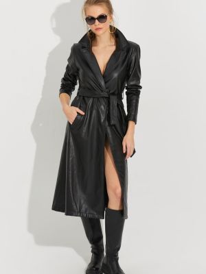 Kožená bunda z ekologickej kože Cool & Sexy čierna