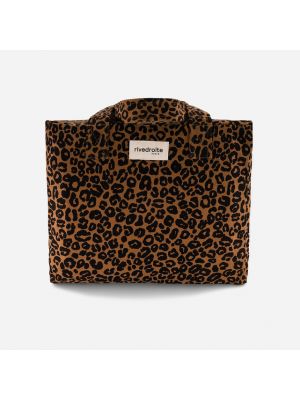Bolso clutch con cremallera con estampado leopardo Rive Droite Paris