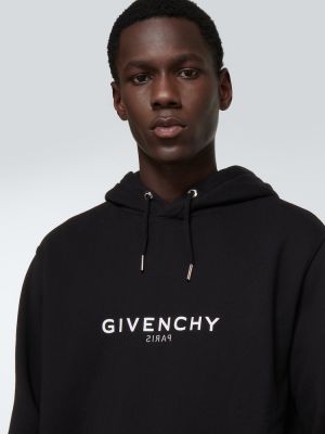 Βαμβακερός φούτερ με κουκούλα Givenchy μαύρο