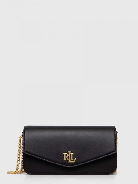 Kožená kabelka Lauren Ralph Lauren černá