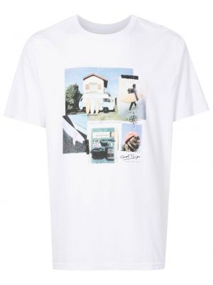 Βαμβακερή μπλούζα με σχέδιο Osklen λευκό