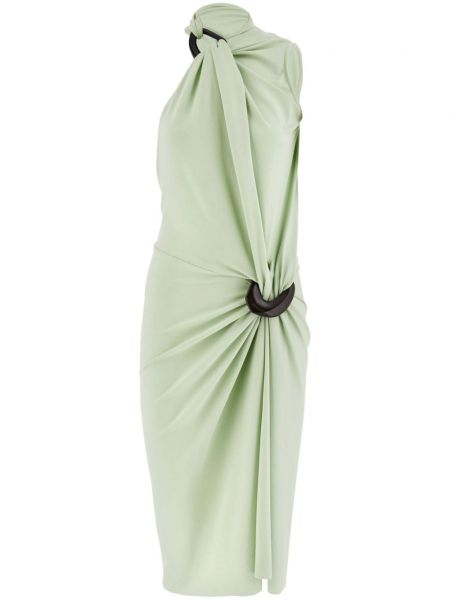 Sukienka z dżerseju Ferragamo zielona