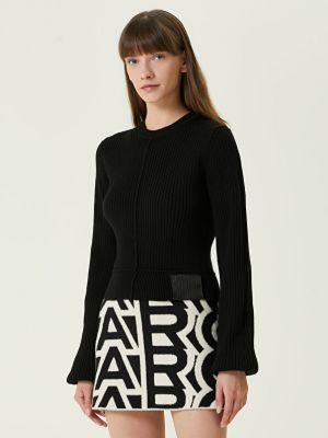 Черный шерстяной свитер с круглым вырезом Marc Jacobs