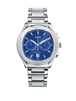 Мужские часы Polo S с хронографом и браслетом из нержавеющей стали Piaget серебряный