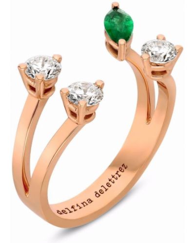 Rožinio aukso taškuotas žiedas Delfina Delettrez