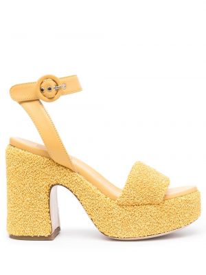 Kožené sandály Agl žluté