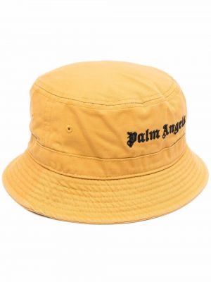 Sombrero con bordado Palm Angels amarillo