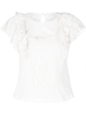 Φλοράλ μπλούζα Twinset λευκό
