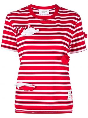 T-shirt a righe Thom Browne rosso