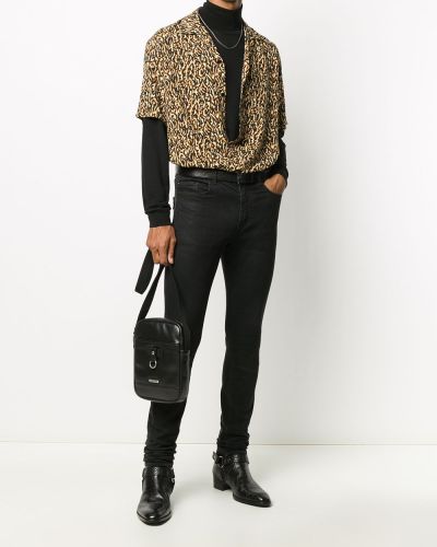 Camisa con estampado leopardo con estampado abstracto Saint Laurent