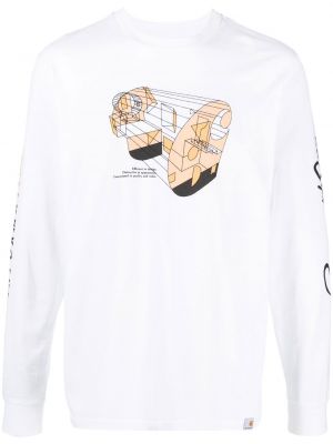 Trykt t-skjorte Carhartt Wip hvit