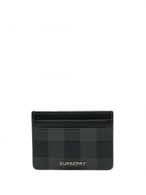 Tarkistettu nahka lompakko Burberry musta