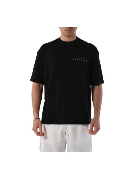 T-shirt aus baumwoll Armani Exchange schwarz