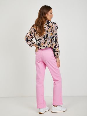 Zvonové džíny Orsay růžové