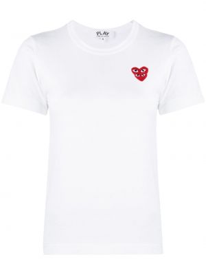 Siuvinėtas marškinėliai su širdelėmis Comme Des Garçons Play