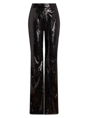 Прямые брюки с пайетками Ralph Lauren Collection черные