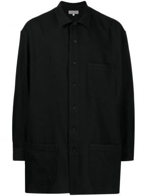 Péřová košile Yohji Yamamoto černá