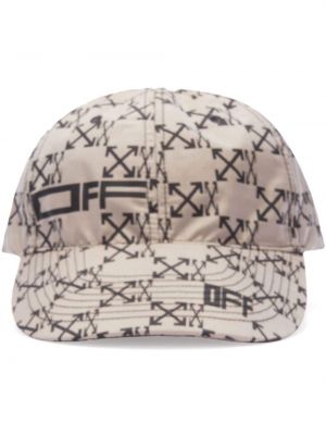 Trykt cap Off-white hvit