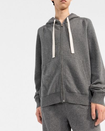 Hoodie en tricot There Was One gris