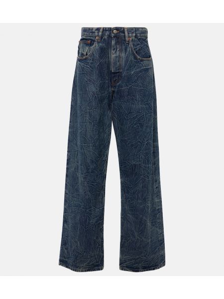 Højtaljet straight jeans Mm6 Maison Margiela blå