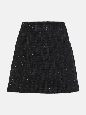 Mini suknja od tvida Elie Saab crna