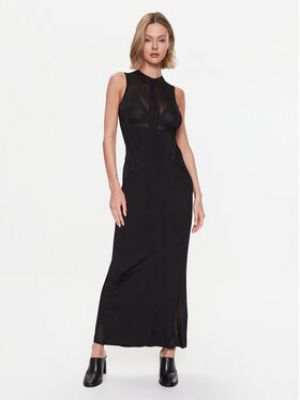 Slim fit koktejlové šaty Calvin Klein černé