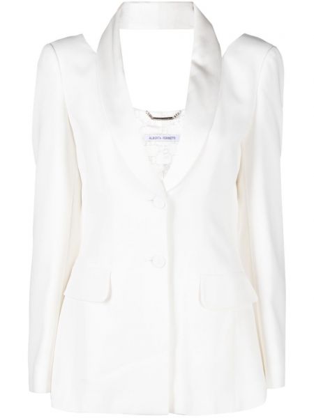 Lang blazer Alberta Ferretti hvit