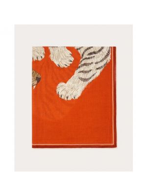 Pañuelo de lana con estampado Inoui Editions naranja