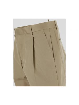 Pantalones con bolsillos plisados Dsquared2 beige