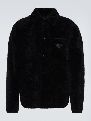 Casual bunda s kožíškem Prada - černá