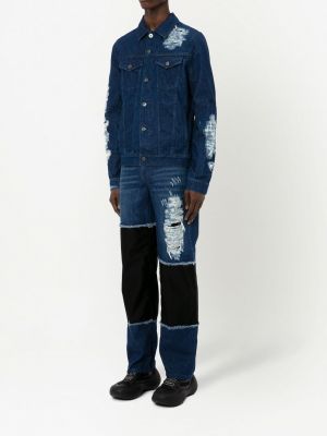 Distressed straight jeans Jw Anderson blau