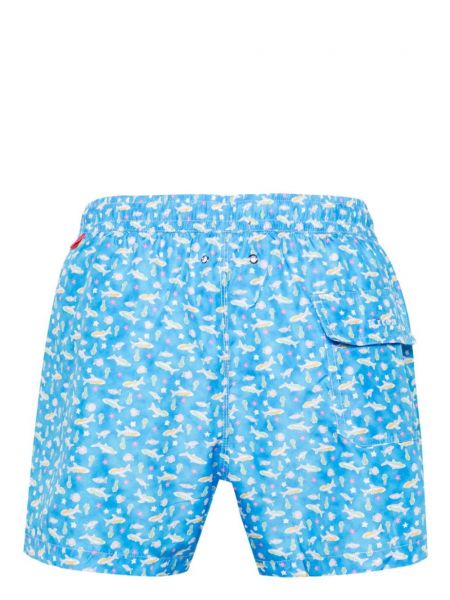 Shorts mit print Kiton blau