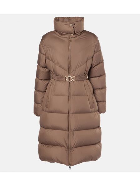 Dun vattert frakk Moncler beige