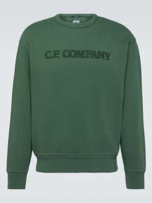 Hanorac din fleece din bumbac C.p. Company verde