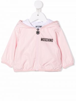 Lang jakke for jenter Moschino Kids rosa