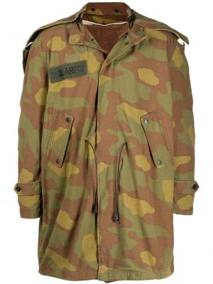 Parka con stampa camouflage Dsquared2 verde