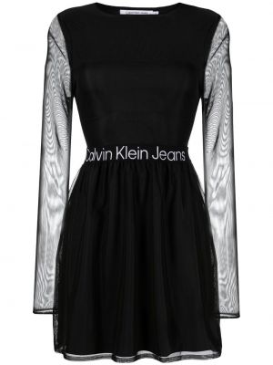 Μάξι φόρεμα Calvin Klein Jeans μαύρο