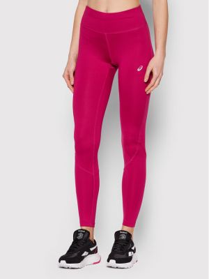 Růžové slim fit sportovní kalhoty Asics