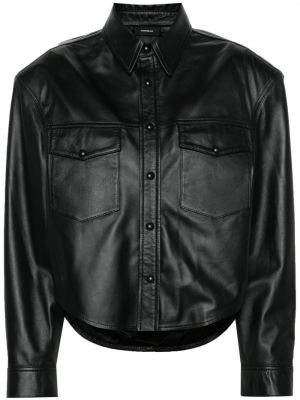 Δερμάτινο πουκάμισο Wardrobe.nyc μαύρο