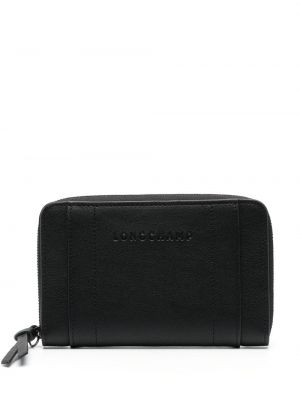 Usnjena denarnica Longchamp črna