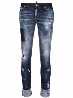 Nødlidende stretch jeans Dsquared2 blå