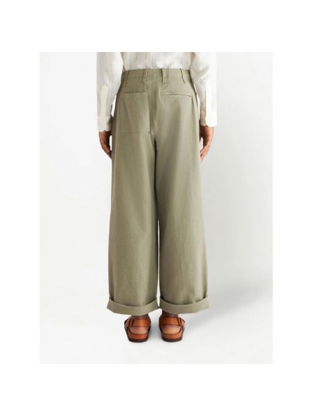 Szerokie spodnie Etro zielone