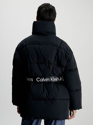 Laza szabású farmer dzseki Calvin Klein Jeans fekete