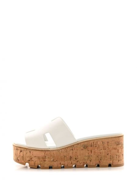 Sandále na platforme Hermès Pre-owned biela